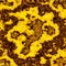 Yellow And Black marbled Pattern