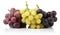 Yellow, Black and pink grapes