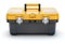 Yellow black plastic toolbox