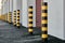 Yellow and black poles