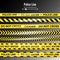 Yellow With Black Police Line. Do Not Enter, Danger. Security Quarantine Tapes. Isolated On Transparent Background