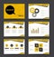 Yellow and black Presentation Template and info graphics,business slide template, brochure fl yer,polygon background,vector illus