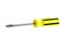 Yellow-black screwdriver isolated on a white background. 3d rend