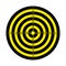 Yellow, black target - vector
