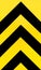 Yellow and black Traffic sign curve