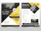 Yellow black triangle business Brochure Leaflet Flyer annual report template design, book cover layout design