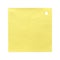 Yellow blank paper note memo with a punch hole isolated on white background