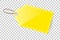 Yellow Blank Tag, at transparent effect background