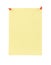 Yellow blank thumbtacked squared paper page