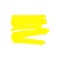 Yellow blot or mark from marker or highlighter, pen or brush.