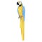 Yellow-blue macaw parrot isolated on white background. parrots as pets. exotic tropical birds. vector flat.