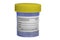 Yellow blue sample specimen container