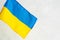 Yellow-blue state flag of an independent European state - Ukraine on a white background. Democracy, freedom, patriotism,