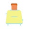Yellow blue toaster Flat vector illustration