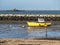 Yellow boat moored in Herne Bay, Kent