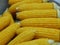 Yellow boiled corns in street food