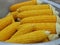 Yellow boiled corns in street food