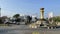 The yellow Bokor Monument is one of the symbols of the Kuningan area, with a blue sky as a background