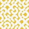 Yellow bold monochrome circles pattern in mid century style