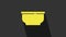 Yellow Bowl icon isolated on grey background. 4K Video motion graphic animation