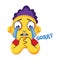 Yellow boy crying and saying sorry vector illustration on a