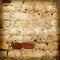 Yellow brickwork as a grunge wallpaper background