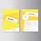 Yellow brochure flyer leaflet presentation templates flat design set for marketing