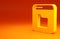 Yellow Browser files icon isolated on orange background. Minimalism concept. 3d illustration 3D render