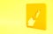 Yellow Browser with stocks market growth graphs and money icon isolated on yellow background. Monitor with stock charts