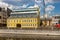 Yellow building of the co-working space network `Workstation` on Sadovnicheskaya Embankment