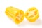 Yellow bulgarian pepper, with slices of fresh pepper. Isolated o