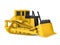 Yellow Bulldozer Isolated