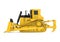 Yellow Bulldozer Isolated