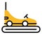 Yellow bumper car, icon