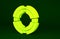 Yellow Business lifebuoy icon isolated on green background. Rescue, crisis, support, team, partnership, bankruptcy