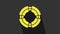 Yellow Business lifebuoy icon isolated on grey background. Rescue, crisis, support, team, partnership, bankruptcy