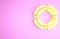 Yellow Business lifebuoy icon isolated on pink background. Rescue, crisis, support, team, partnership, bankruptcy