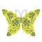 Yellow butterfly embroidery artwork design for clothing