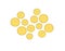 Yellow buttons for clothes. Vector illustration on an white background