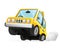 Yellow Cab Taxi Car Icon Transportation City Urban Automobile Icon Isolated Realistic 3d Design Vector Illustration