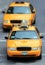 Yellow cabs in city