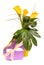 Yellow callas bouquet