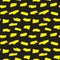 Yellow Camouflage Abstract Seamless Pattern Background