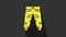 Yellow Camouflage cargo pants icon isolated on grey background. 4K Video motion graphic animation