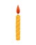 yellow candle birthday