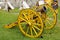 Yellow cannon and flag