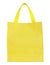 Yellow canvas shopping bag isolated on white