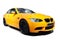 Yellow car Bmw m3 tiger edition