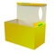 Yellow cardboard box for tea bags