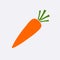 Yellow Carrot ripe icon. Modern simple flat vegetarian sign. Eco food internet concept. Trendy natu